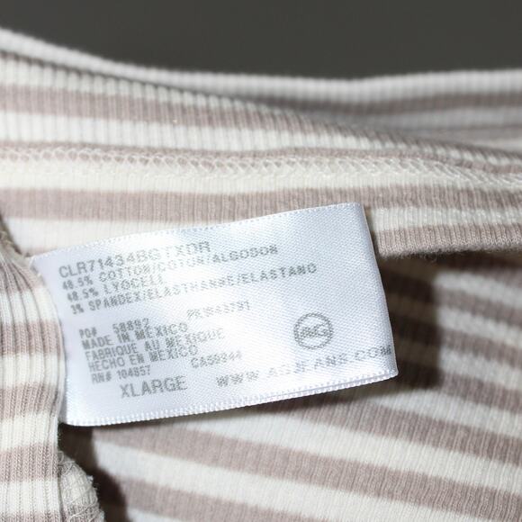 AG Jeans Diana Short Sleeve Top Whitewash Beige Size XL - Picture 7 of 7